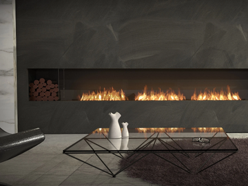 FLEX 158SS BX2 - Bioethanol steel Fireplace insert with Panoramic Glass by EcoSmart Fire - view 2